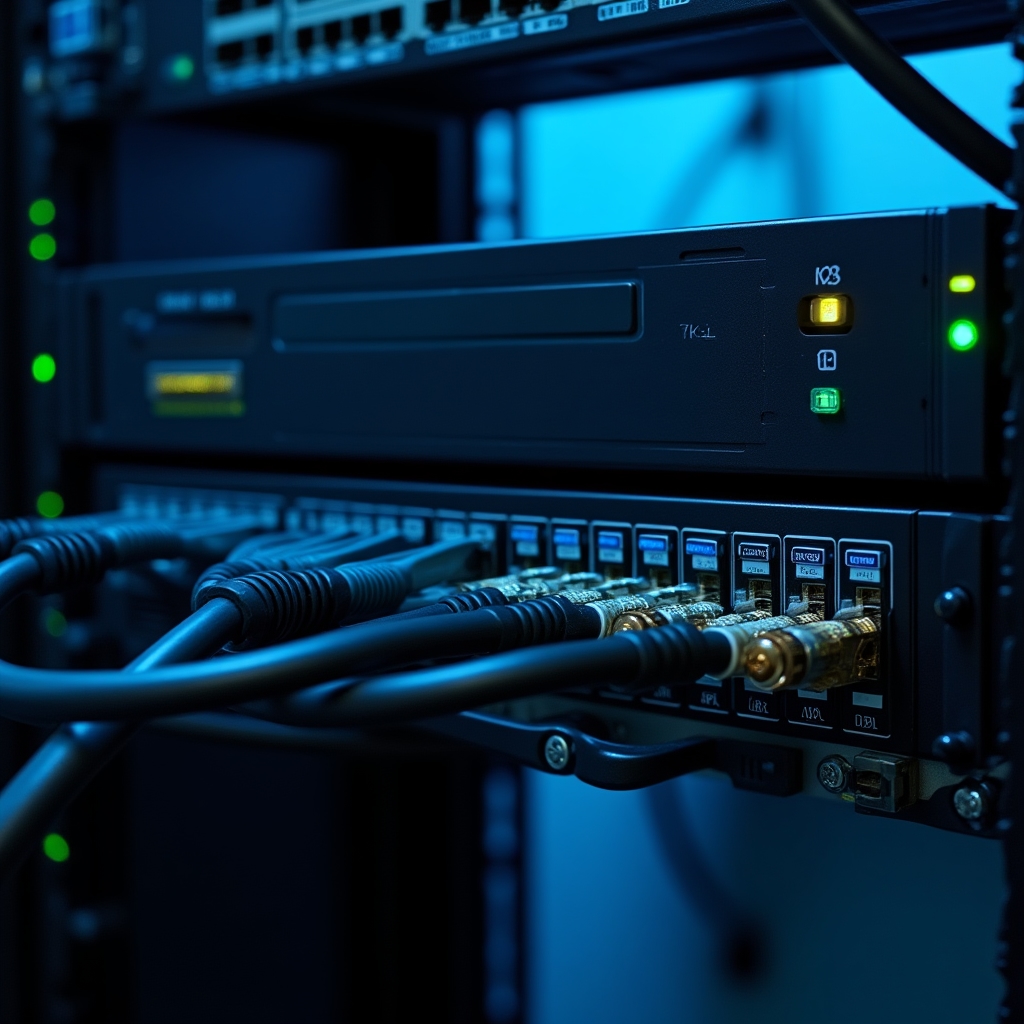 Unitate DVR configurată cu hard disk și conexiuni pentru sistem de supraveghere